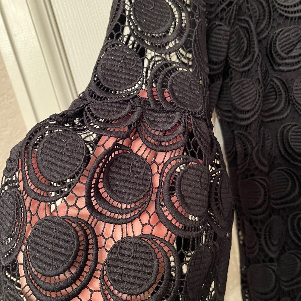 RSVP by Talbots Black Lace Sheath Dress Size 14 - Picture 7 of 12